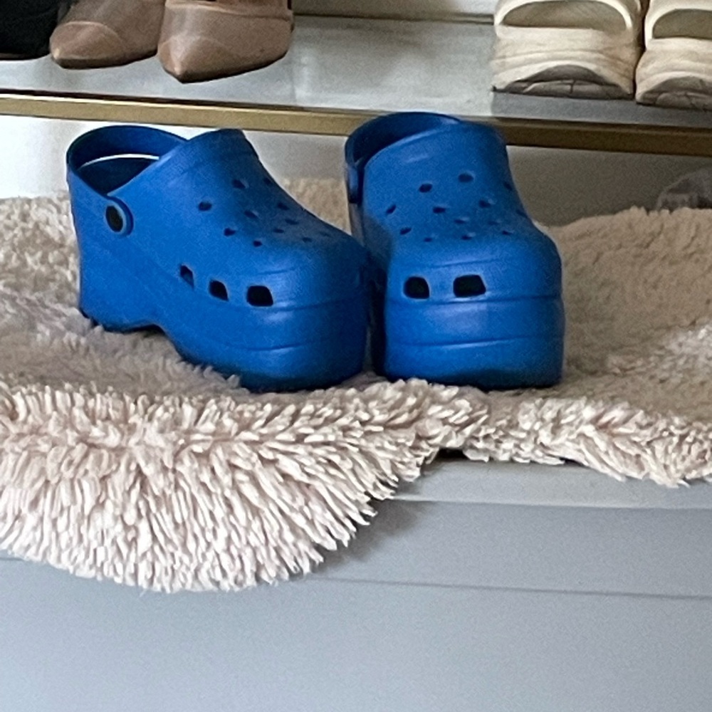 Blue Platform Sandals